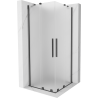 Mexen Velar Duo Schiebeduschkabine 90 x 90 cm, Mattglas, gebürstetes Gun Gray - 871-090-090-32-66