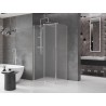 Mexen Velar Duschkabine Schiebetür 130 x 100 cm, Frost, gebürsteter Nickel - 871-130-100-31-97