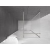 Mexen Velar Duschkabine Schiebetür 130 x 100 cm, Frost, gebürsteter Nickel - 871-130-100-31-97