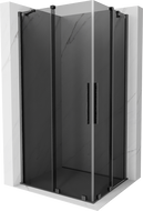 Mexen Velar Duo Schiebeduschkabine 90 x 80 cm, Graphit, gebürstet Gun Gray - 871-090-080-42-66