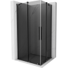Mexen Velar Duo Duschkabine Schiebetür 100 x 90 cm, Grafit, Gebürstet Gun Gray - 871-100-090-42-66