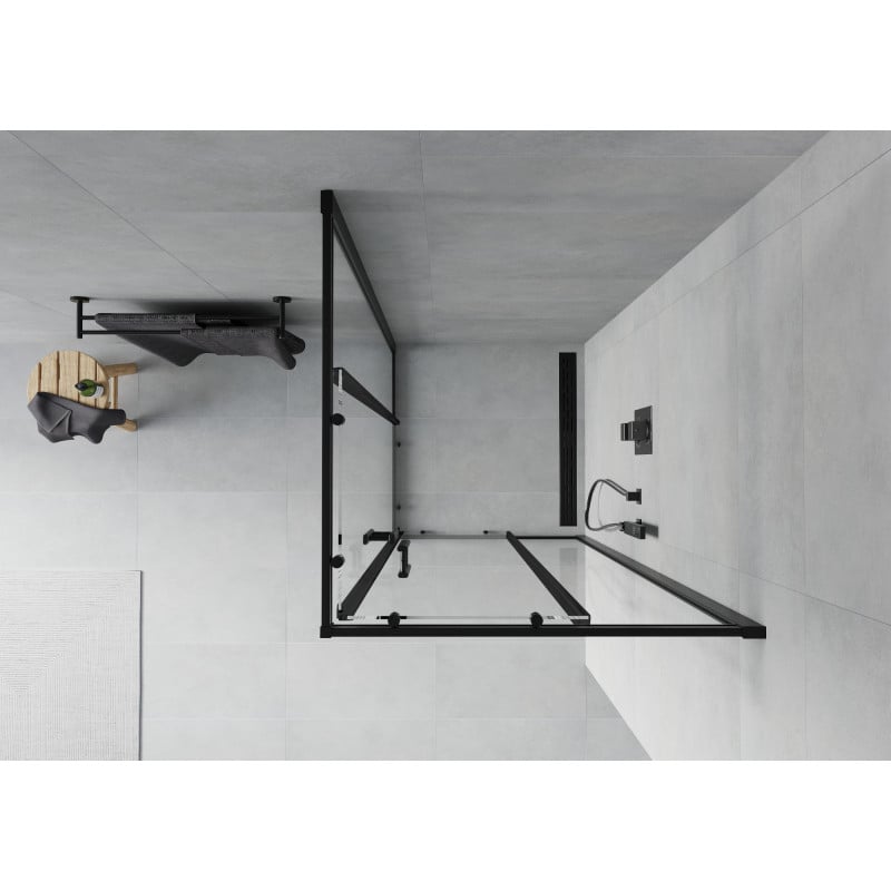 Mexen Rio quadratische Duschkabine 70 x 70 cm, transparent, schwarz - 860-070-070-70-00