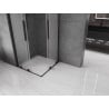 Mexen Velar Duo Schiebeduschkabine 100 x 100 cm, Milchglas, schwarz - 871-100-100-32-70