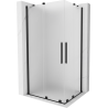 Mexen Velar Duo Schiebeduschkabine 100 x 90 cm, matt, schwarz - 871-100-090-32-70