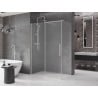 Mexen Velar Schiebeduschkabine 150 x 70 cm, Frost, gebürstetes Nickel - 871-150-070-31-97