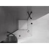 Mexen Velar Duo Schiebeduschkabine 100 x 100 cm, Milchglas, schwarz - 871-100-100-32-70