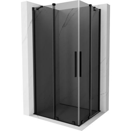 Mexen Velar Duo Schiebedusche 90 x 80 cm, Graphit, Schwarz - 871-090-080-42-70