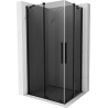 Mexen Velar Duo Schiebeduschkabine 100 x 90 cm, Grafit, Schwarz - 871-100-090-42-70