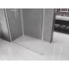 Mexen Velar Schiebeduschkabine 160 x 75 cm, Frost, gebürsteter Nickel - 871-160-075-31-97