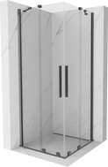 Mexen Velar Duo Schiebeduschkabine 90 x 90 cm, transparent, Gun Metal - 871-090-090-02-95