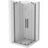 Mexen Velar Duo Schiebeduschkabine 100 x 100 cm, transparent, Gun Metal - 871-100-100-02-95