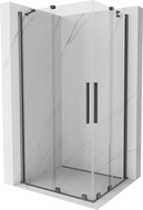 Mexen Velar Duo Schiebeduschkabine 90 x 80 cm, transparent, Gun Metal - 871-090-080-02-95