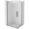 Mexen Velar Duo Schiebeduschkabine 100 x 90 cm, Frost, Gun Metal - 871-100-090-32-95