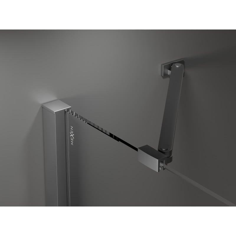 Mexen Velar Duo Duschkabine, Schiebetür 80 x 80 cm, mattiert, Gun Metal - 871-080-080-32-95
