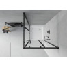 Mexen Rio quadratische Duschkabine 80 x 80 cm, transparent, schwarz + Duschwanne, weiß - 860-080-080-70-00-4510