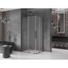 Mexen Velar Duo Schiebeduschkabine 100 x 90 cm, Frost, Gun Metal - 871-100-090-32-95