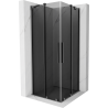 Mexen Velar Duo Schiebeduschkabine 80 x 80 cm, Graphit, Gun Metal - 871-080-080-42-95