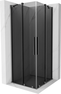 Mexen Velar Duo Schiebeduschkabine 90 x 90 cm, Grafit, Gun Metal - 871-090-090-42-95
