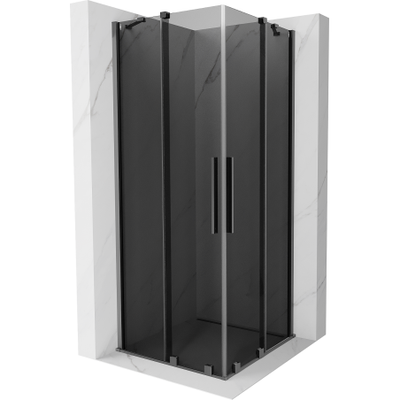Mexen Velar Duo Schiebeduschkabine 100 x 100 cm, Grafit, Gun Metal - 871-100-100-42-95