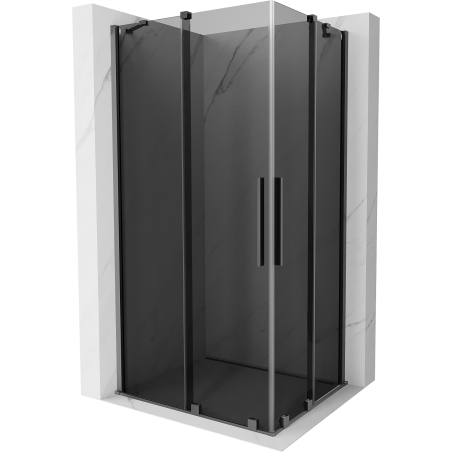 Mexen Velar Duo Schiebeduschkabine 90 x 80 cm, Graphit, Gun Metal - 871-090-080-42-95
