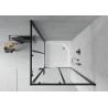 Mexen Rio quadratische Duschkabine 90 x 90 cm, transparent, schwarz + Duschwanne, weiß - 860-090-090-70-00-4510