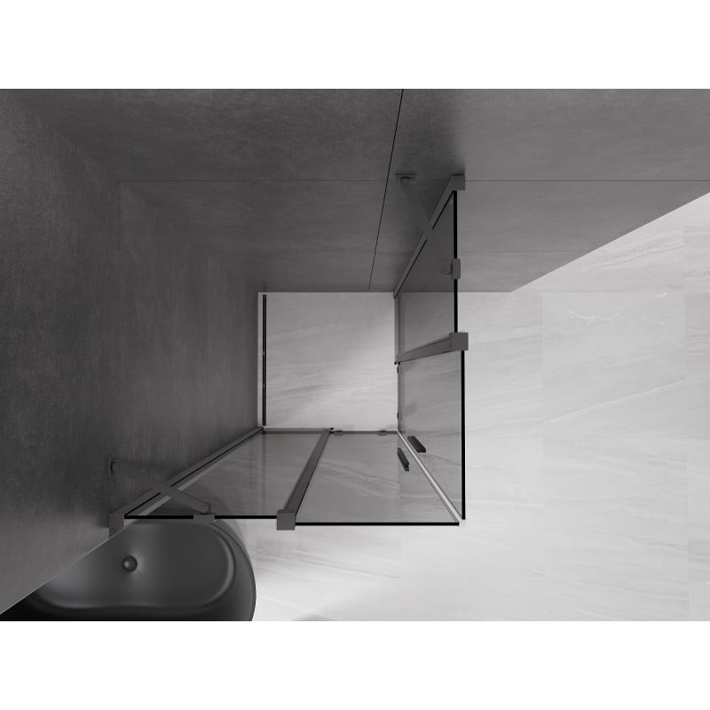 Mexen Velar Duo Schiebeduschkabine 90 x 90 cm, Grafit, Gun Metal - 871-090-090-42-95