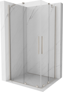 Mexen Velar Duo Schiebeduschkabine 100 x 90 cm, transparent, gebürstetes Nickel - 871-100-090-02-97