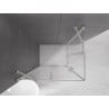 Mexen Velar Duo Schiebeduschkabine 90 x 80 cm, transparent, gebürsteter Nickel - 871-090-080-02-97