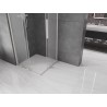 Mexen Velar Duo Duschkabine zum Schieben 100 x 100 cm, mattiert, gebürsteter Nickel - 871-100-100-32-97
