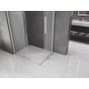 Mexen Velar Duo Duschkabine, verschiebbar, 100 x 90 cm, Eis, gebürstetes Nickel - 871-100-090-32-97