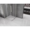 Mexen Velar Duo Duschkabine zum Schieben 100 x 100 cm, mattiert, gebürsteter Nickel - 871-100-100-32-97