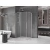 Mexen Velar Duo Duschkabine, verschiebbar, 100 x 90 cm, Eis, gebürstetes Nickel - 871-100-090-32-97