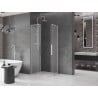 Mexen Velar Duo Duschkabine Schiebetür 80 x 80 cm, matt, gebürstetes Nickel - 871-080-080-32-97