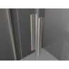 Mexen Velar Duo Duschkabine Schiebetür 90 x 90 cm, Graphit, Gebürsteter Nickel - 871-090-090-42-97