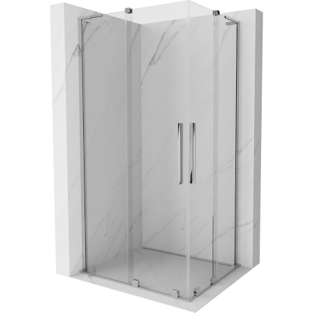 Mexen Velar L Duo Duschkabine Schiebetür 100 x 90 cm, transparent, chrom - 871-100-090-02-03-01