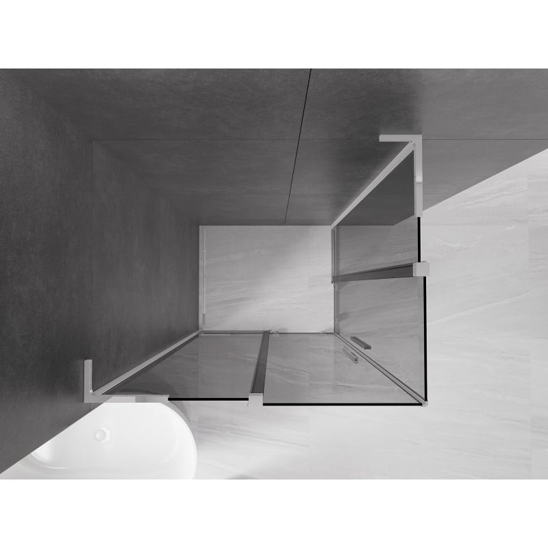 Mexen Velar L Duo Duschkabine zum Schieben 100 x 90 cm, graphit, chrom - 871-100-090-02-43-01