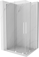 Mexen Velar L Duo Duschkabine, Schiebetür 100 x 90 cm, transparent, weiß - 871-100-090-02-03-20