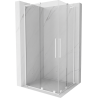 Mexen Velar L Duo Duschkabine verschiebbar 90 x 80 cm, transparent, weiß - 871-090-080-02-03-20