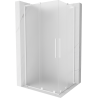 Mexen Velar L Duo Duschkabine Schiebetür 90 x 80 cm, matt, weiß - 871-090-080-02-33-20