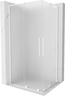 Mexen Velar L Duo Duschkabine Schiebetür 90 x 80 cm, matt, weiß - 871-090-080-02-33-20