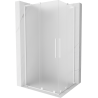 Mexen Velar L Duo Schiebeduschkabine 100 x 90 cm, Frost, Weiß - 871-100-090-02-33-20