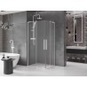 Mexen Velar L Duo Duschkabine Schiebetür 90 x 80 cm, matt, weiß - 871-090-080-02-33-20