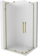 Mexen Velar L Duo Duschkabine, Schiebetür 90 x 80 cm, Milchglas, Gold - 871-090-080-02-33-50