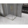Mexen Velar L Duo Duschkabine, Schiebetür 90 x 80 cm, Milchglas, Gold - 871-090-080-02-33-50