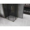 Mexen Velar L Duo Schiebedusche 90 x 80 cm, Graphit, Gold - 871-090-080-02-43-50