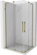 Mexen Velar L Duo Schiebeduschkabine 100 x 90 cm, transparent, gold - 871-100-090-02-03-50