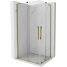 Mexen Velar L Duo Schiebeduschkabine 90 x 80 cm, transparent, gold - 871-090-080-02-03-50