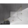 Mexen Velar L Duo Duschkabine, Schiebetür 90 x 80 cm, Milchglas, Gold - 871-090-080-02-33-50