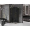 Mexen Velar L Duo Schiebeduschkabine 100 x 90 cm, Graphit, Gold - 871-100-090-02-43-50
