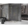Mexen Velar L Duo Schiebeduschkabine 90 x 80 cm, transparent, gold - 871-090-080-02-03-50